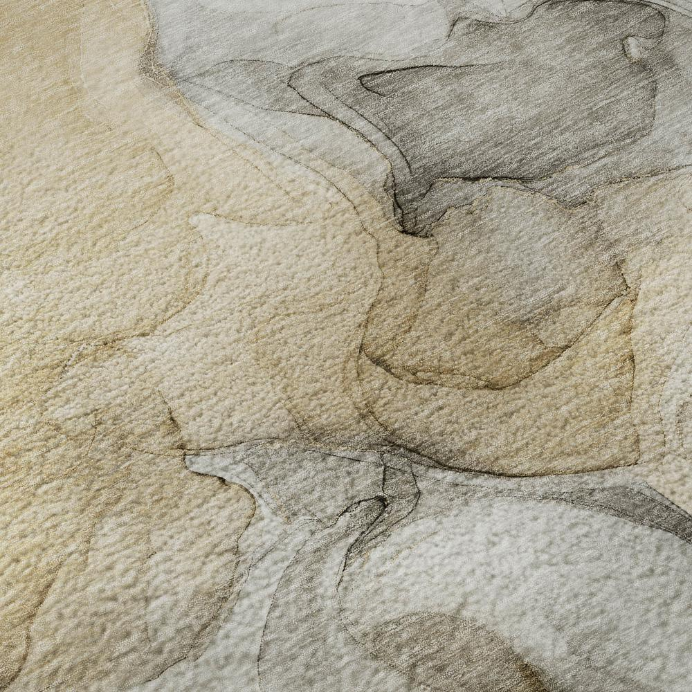 Luxury washable Odyssey OY4 taupe rug by Start2Finish, 5&
