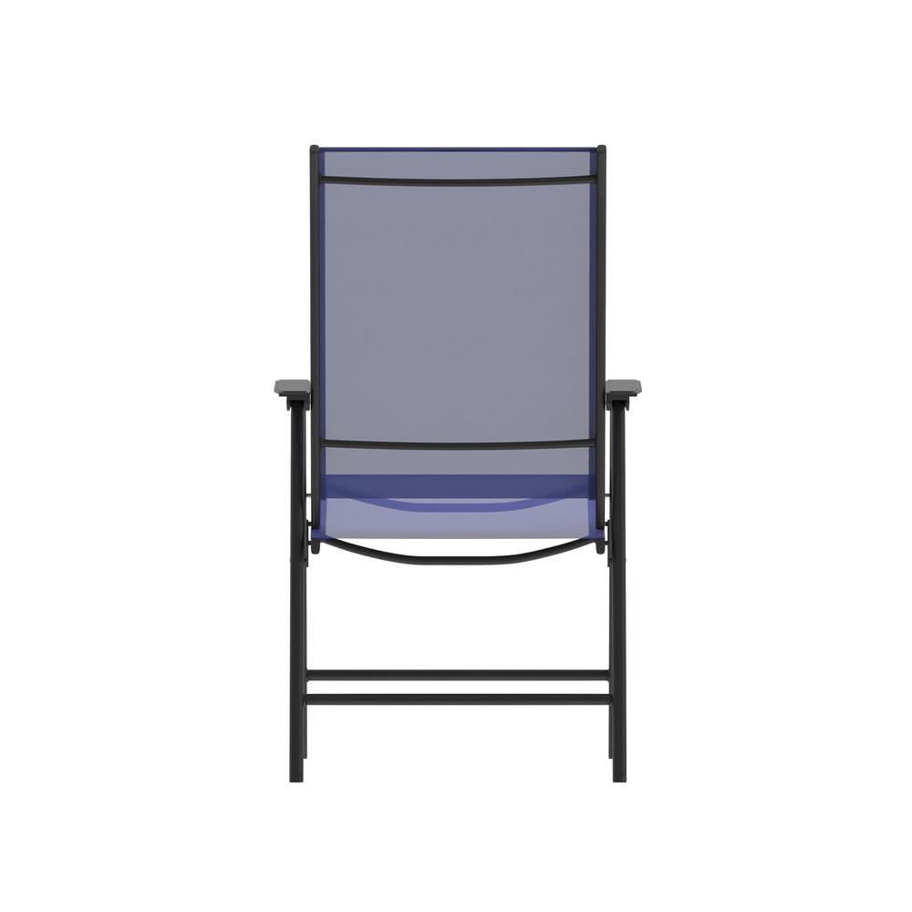 Set of 2 modern patio folding chairs by Start2Finish, featuring sleek design and foldable metal frames for outdoor seating.