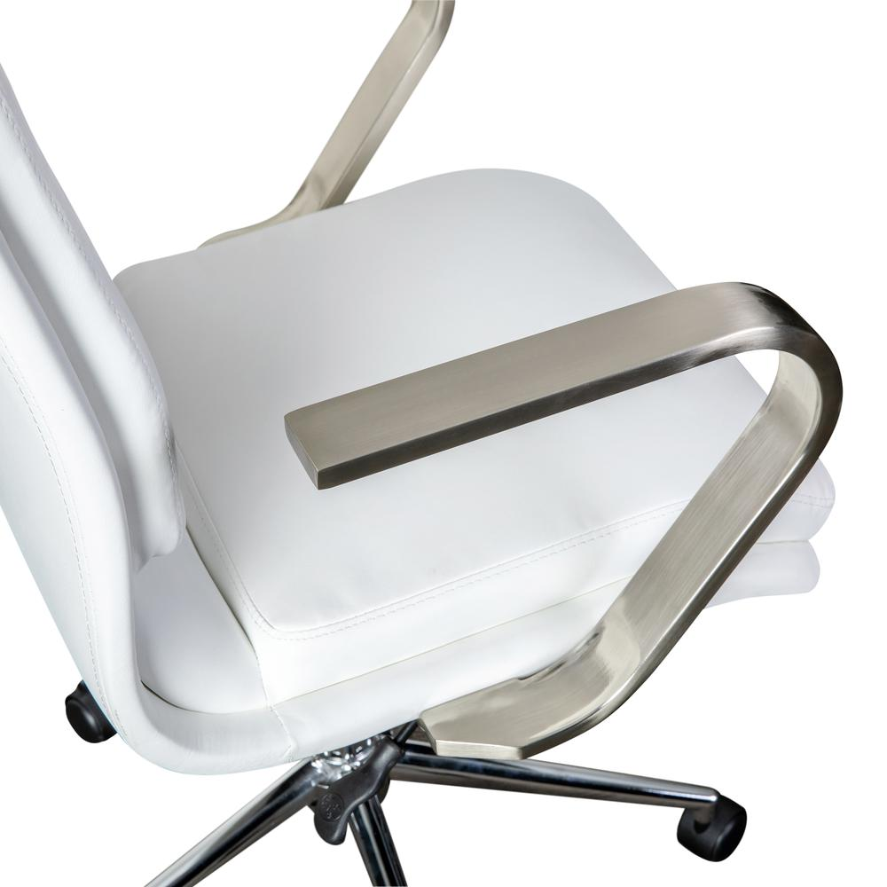 Modern elevated mid-back executive office chair by Start2Finish, featuring black upholstery and ergonomic design for comfort.
