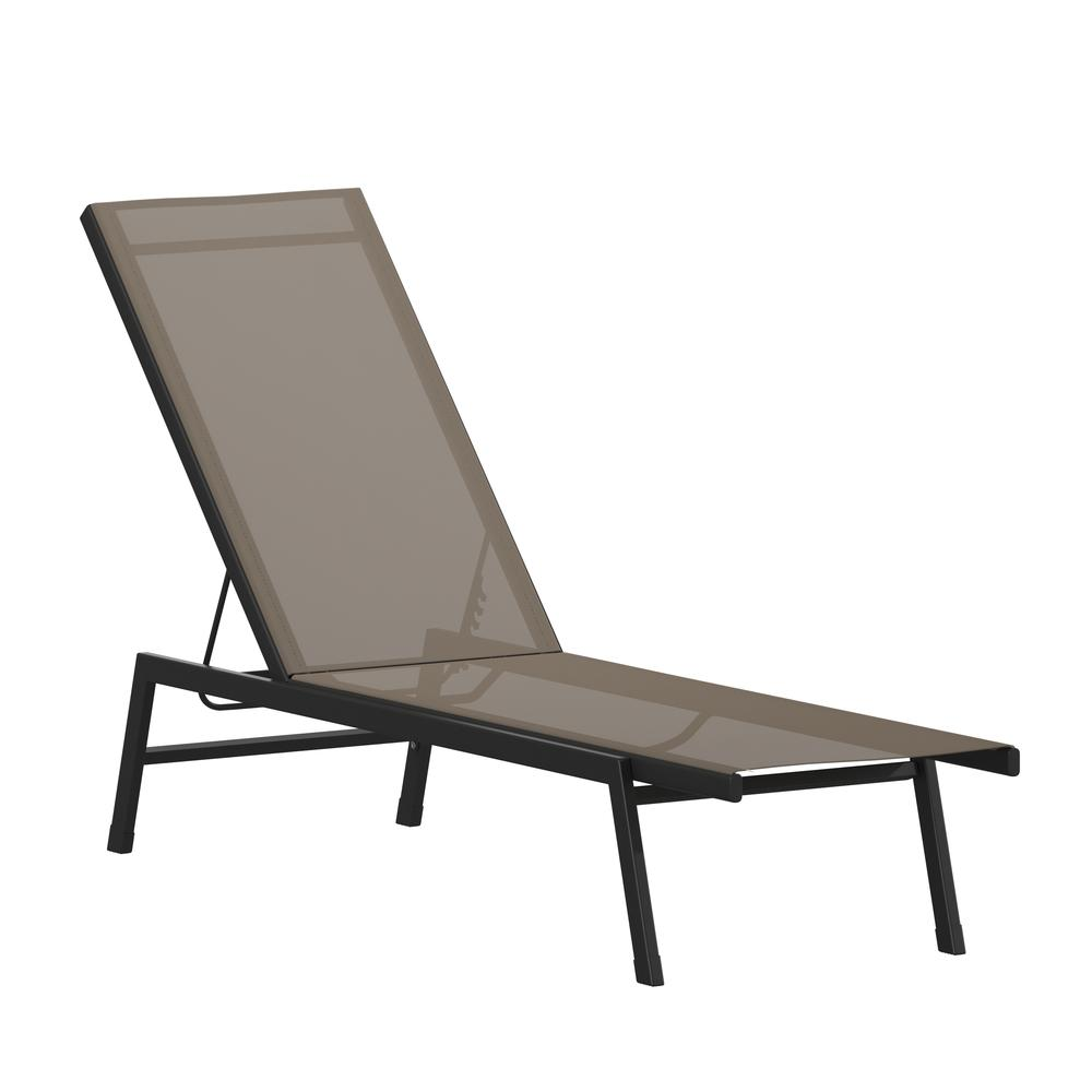 Modern outdoor chaise lounge chair by Start2Finish with a sleek design and plush cushioning for comfortable outdoor relaxation.