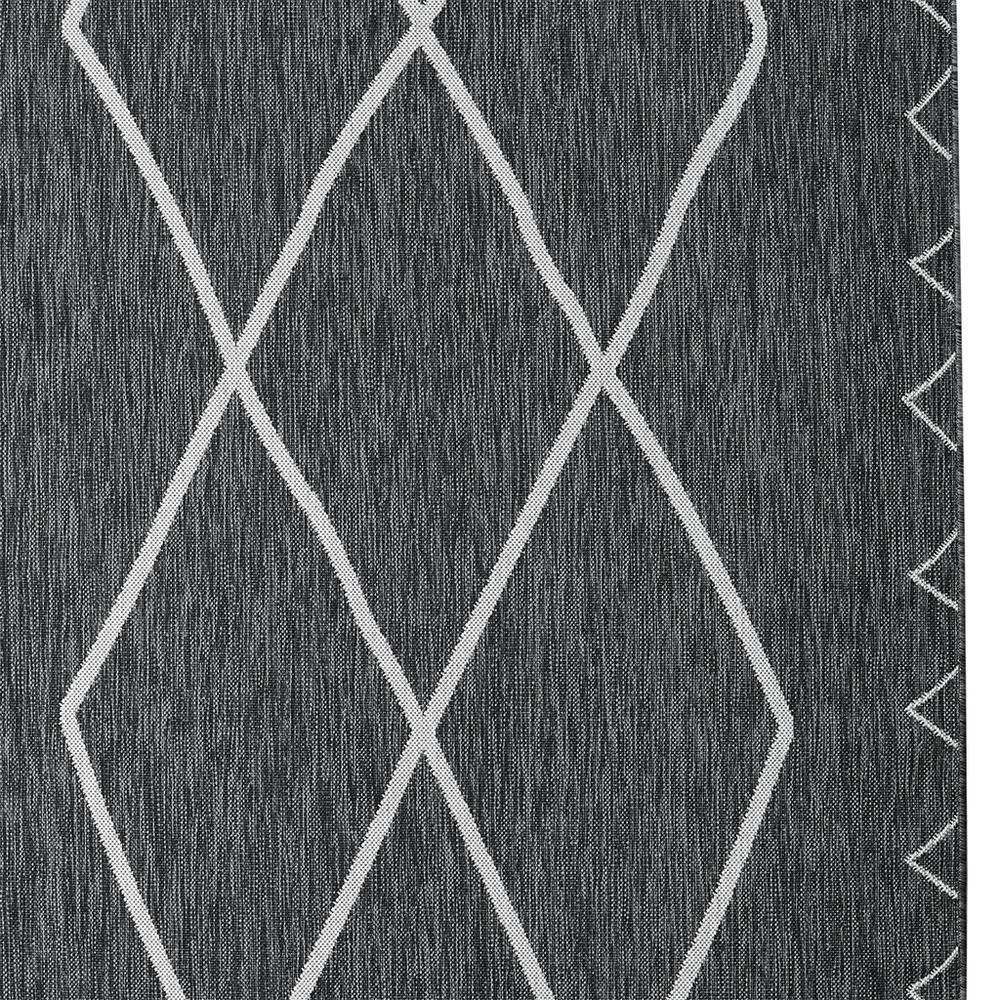 Start2Finish Moroccan indoor/outdoor rug with intricate geometric patterns in earthy tones, suitable for various interior and outdoor spaces.