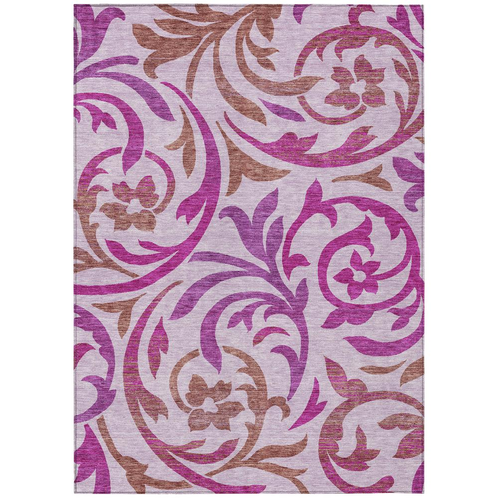 Start2Finish Chantille ACN764 purple rug with 10x14 feet size, featuring soft fabric and decorative pattern on a neutral floor.