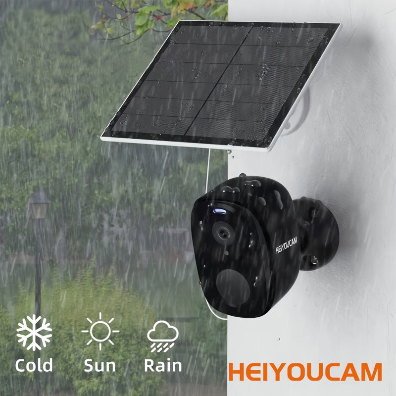 2-Pack 3MP Wireless Solar Outdoor Security Cameras