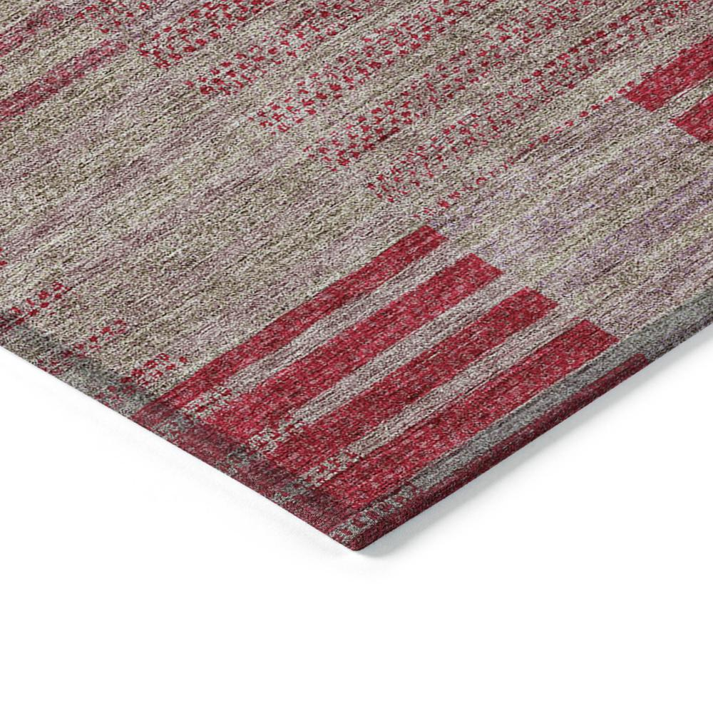 Start2Finish Chantille ACN954 red rug, 5x7.6 feet, showing plush texture and vibrant color in a home setting.