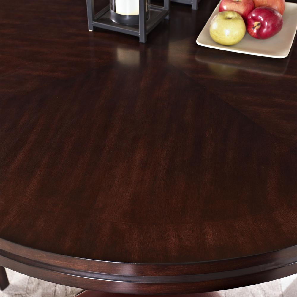 Start2Finish Hartford 72-inch dining set with nine pieces and brown chairs, showcasing a sturdy wooden table and matching seating.