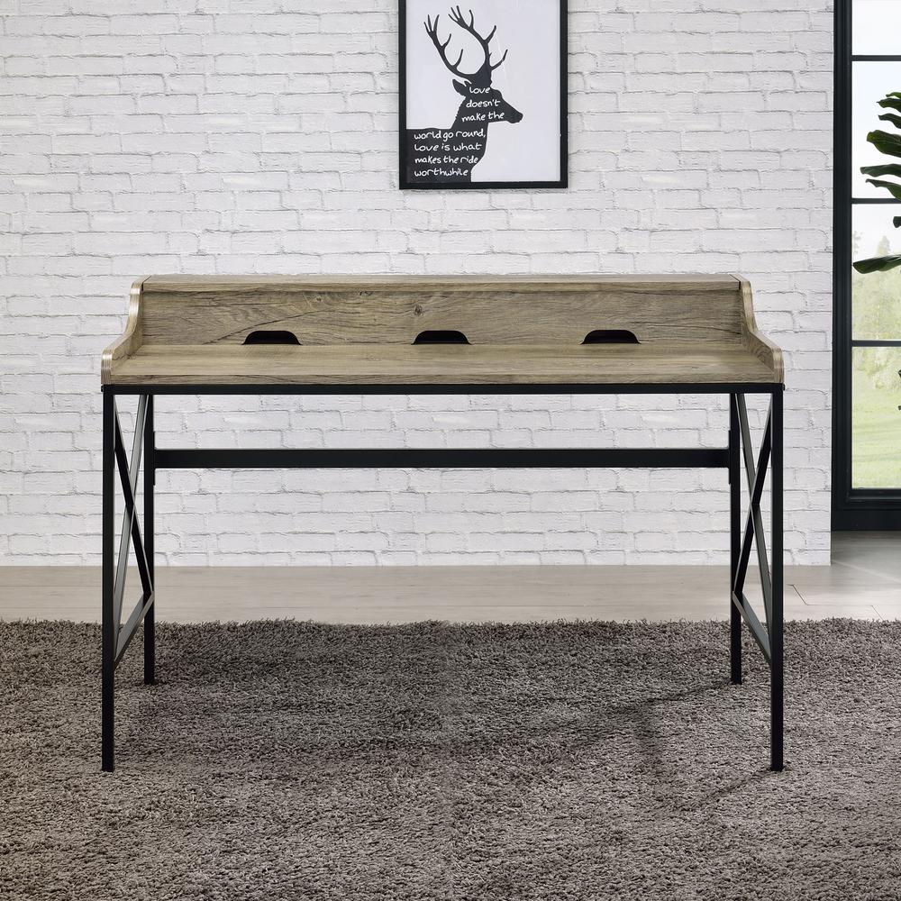 Start2Finish Corday desk with USB port showing a modern wooden office desk with integrated USB charging port and sleek design.