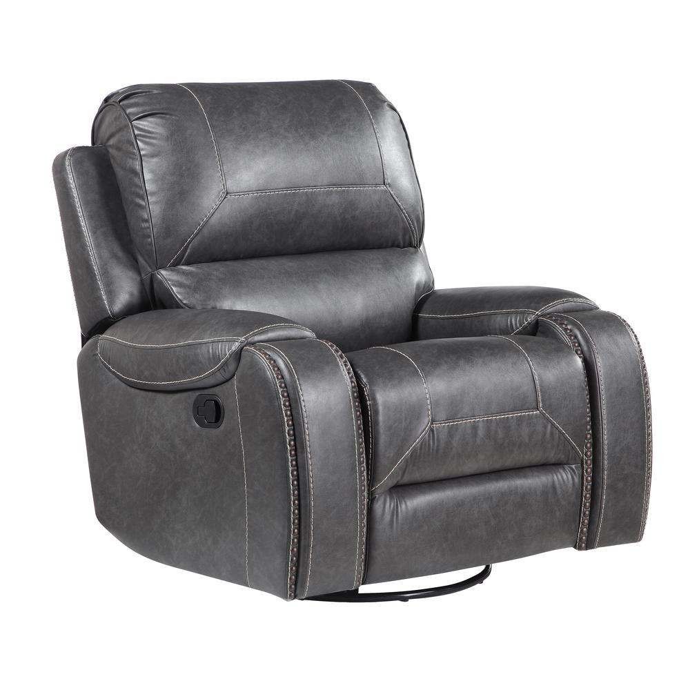 Gray Keily manual recliner chair by Start2Finish, featuring cushioned seating and armrests in a modern furniture design.