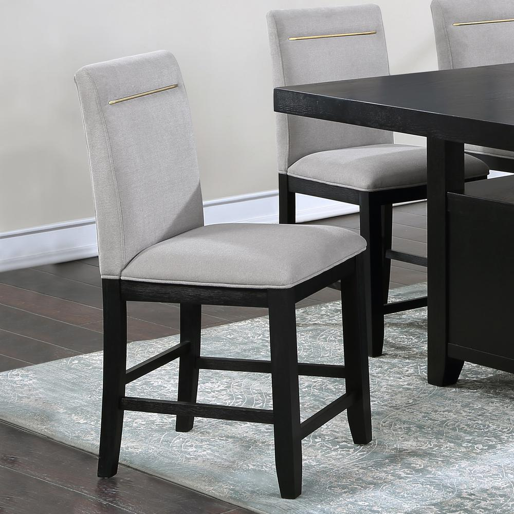 Grey Yves Counter Chair by Start2Finish with a modern design, featuring a cushioned seat and sleek metal legs.
