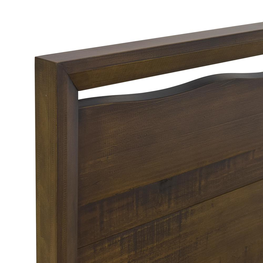 Start2Finish Lofton Queen Platform Bed in dark wood finish, showcasing sleek modern furniture with clean lines and sturdy frame.