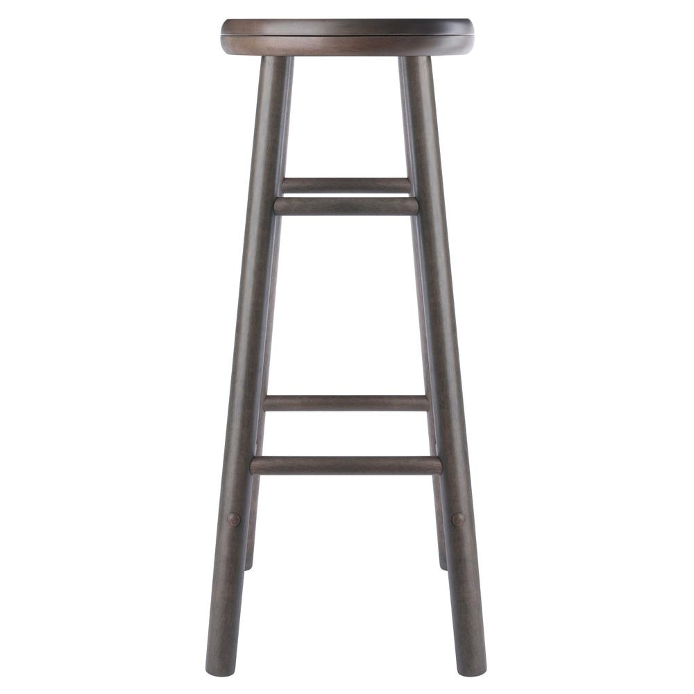 Shelby 2-piece swivel seat bar stool set by Start2Finish in oyster gray with modern design and padded seats.