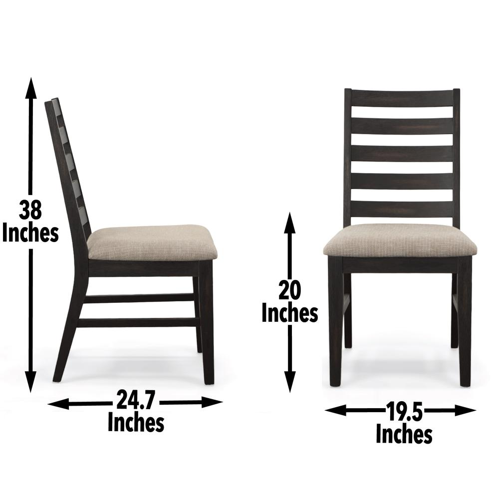 Pair of Harington side chairs by Start2Finish, featuring wooden frames and cushioned seats, shown in a modern living room setting.