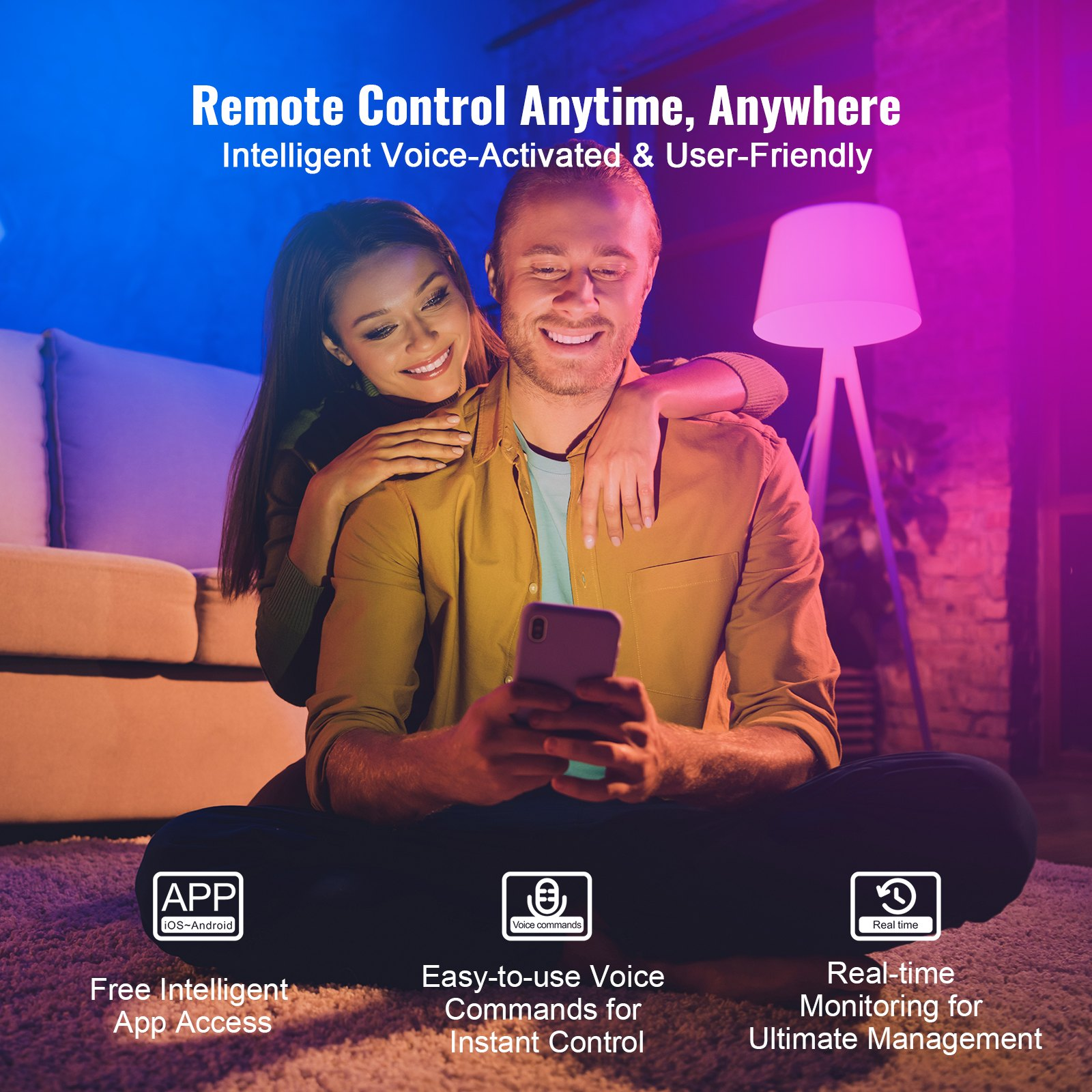 Start2Finish VEVOR smart light bulbs 4-pack, multicolor 9W LED with smart control, compatible with Alexa, Google Assistant, iOS, Android