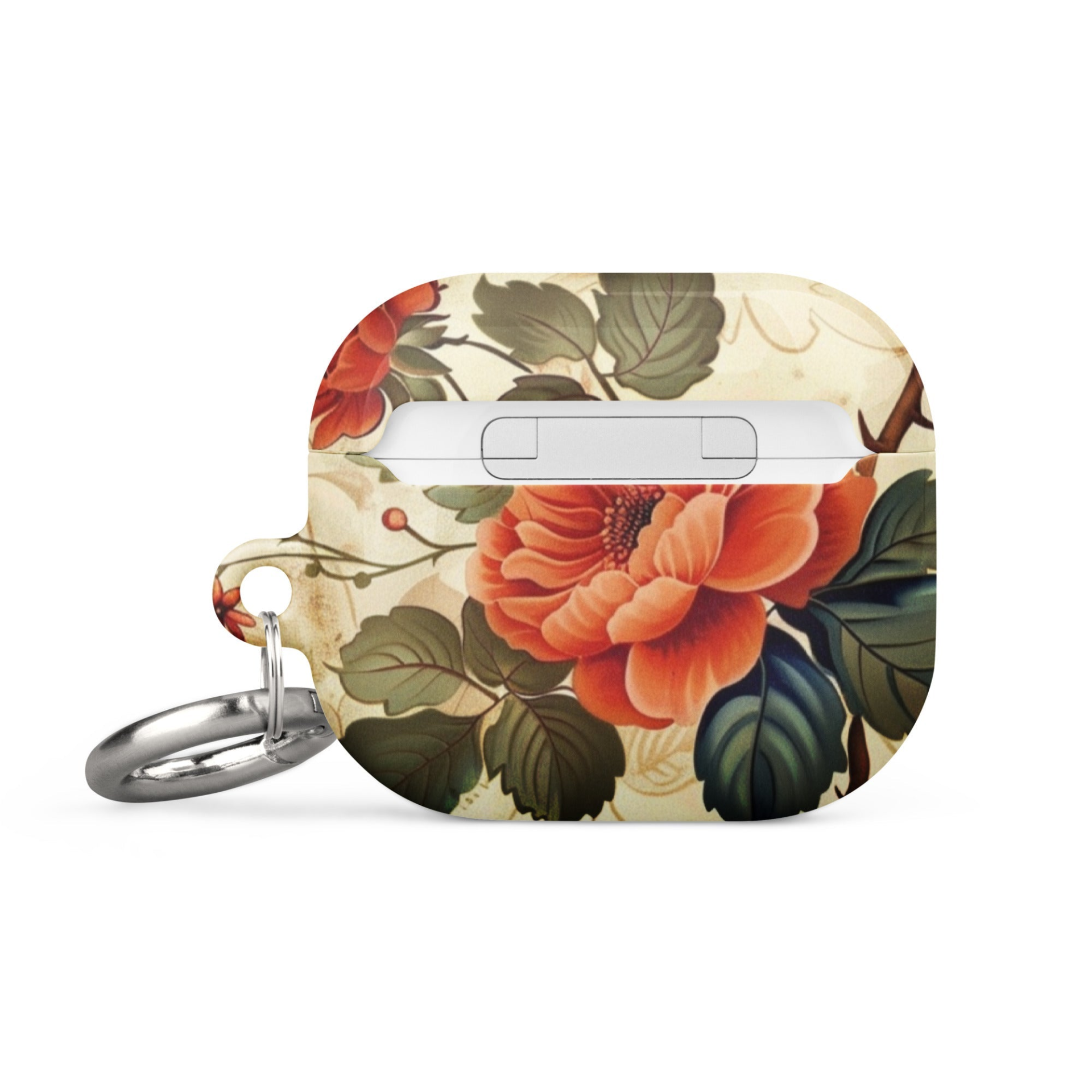 Start2Finish Flowers 2 case for AirPods with colorful floral design, protective electronic accessory for Apple wireless earbuds.