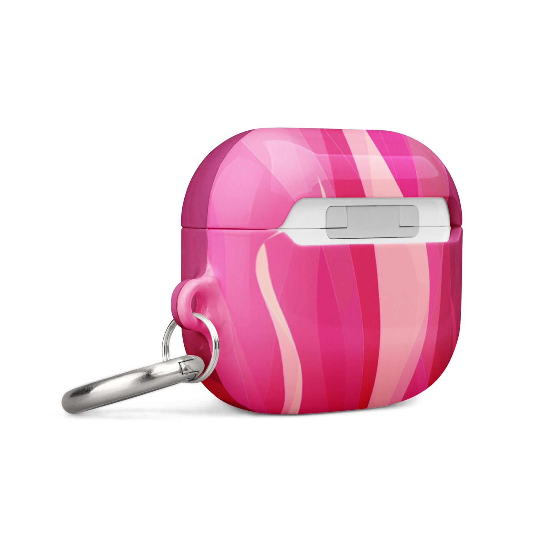 Start2Finish fuchsia case for AirPods, soft silicone protective cover with vibrant pink color and precise cutouts for charging port.