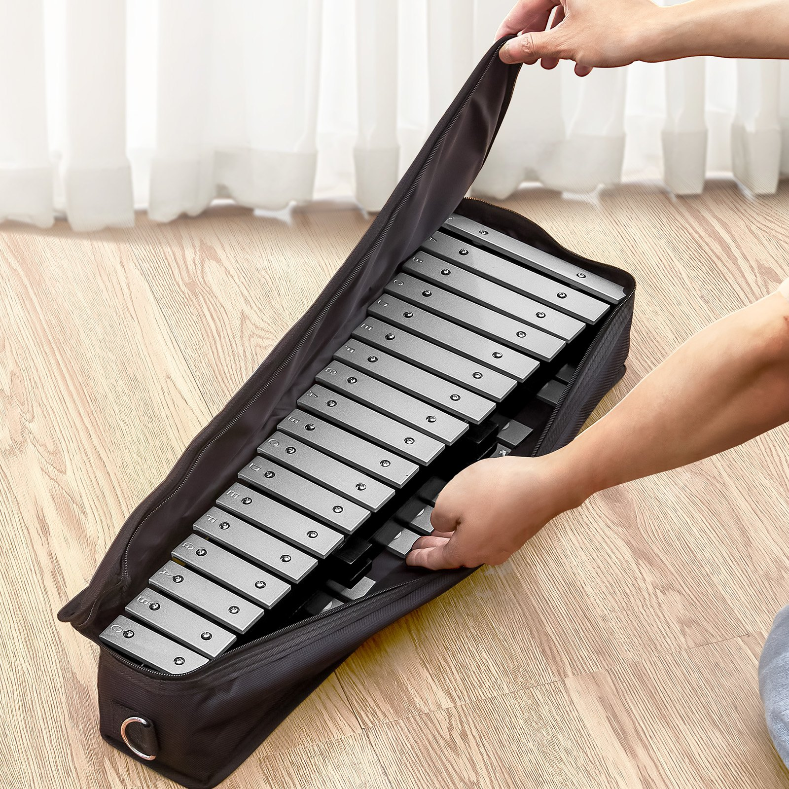 Start2Finish VEVOR 30 Note Glockenspiel xylophone with mallets, carrying bag, and drum sticks for students and adults.