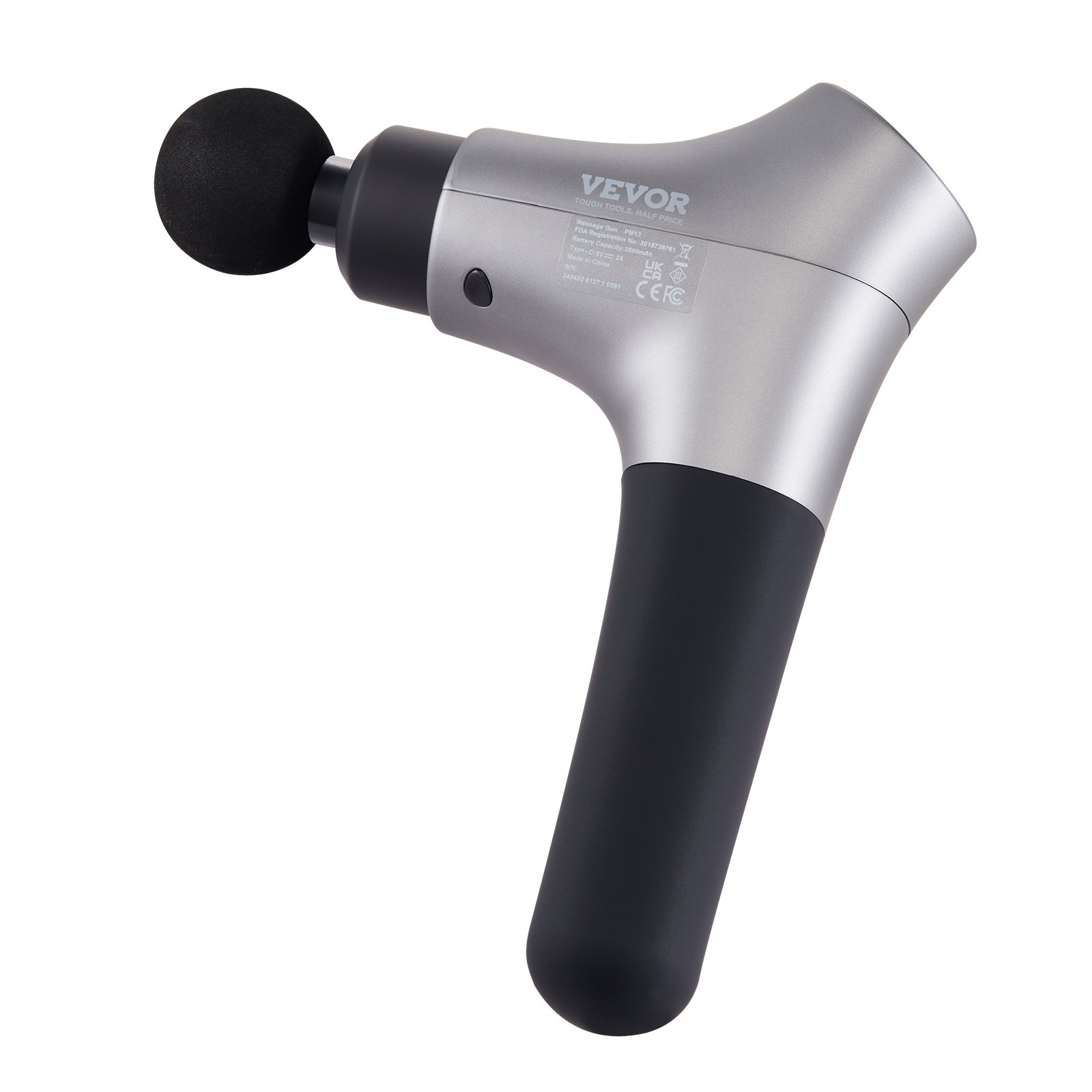 Start2Finish VEVOR massage gun with 6 speed levels and 4 massage heads for deep tissue muscle relief and relaxation.