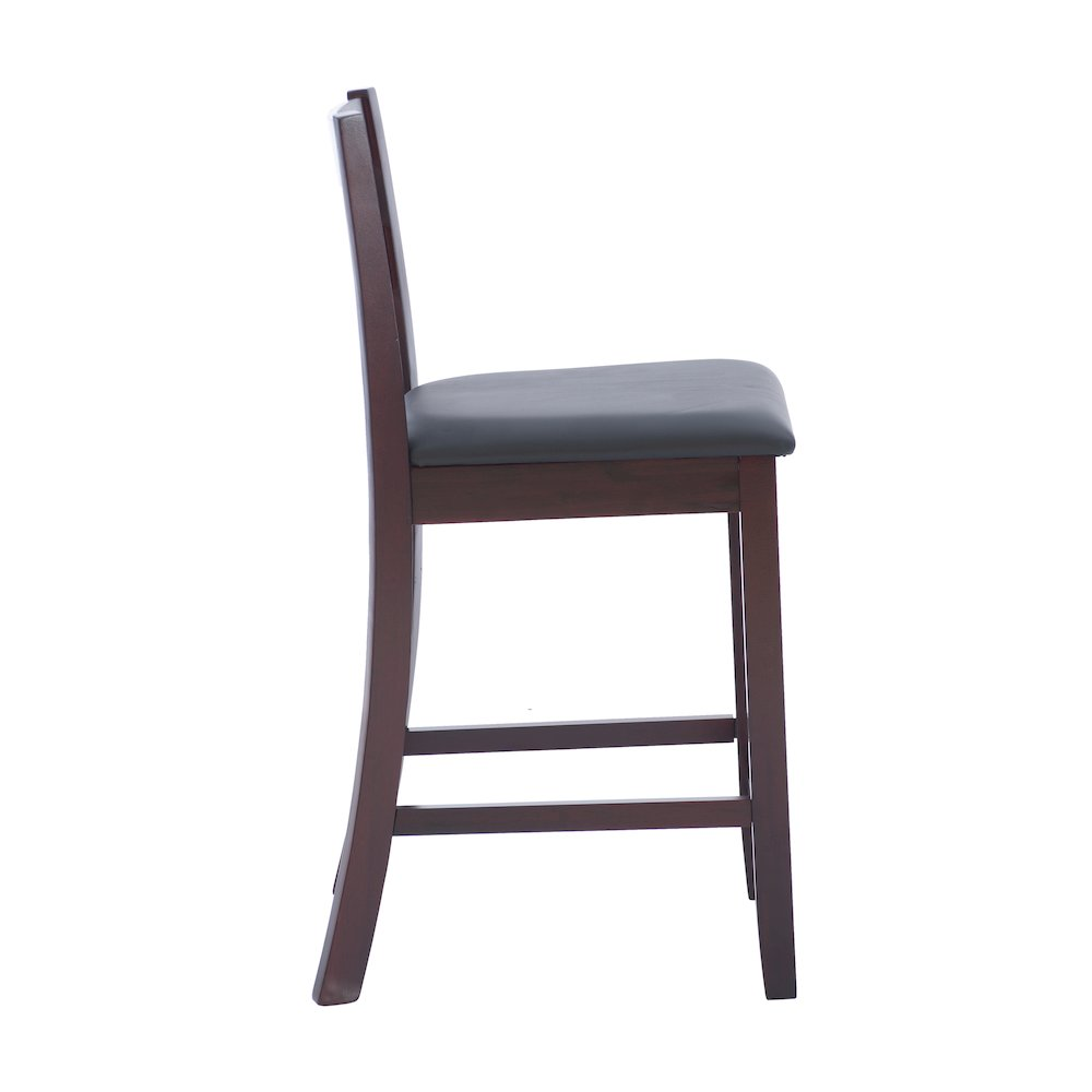 Start2Finish Triena 24-inch Soho counter stool with a sleek design and wooden legs, ideal for modern kitchen or bar area.