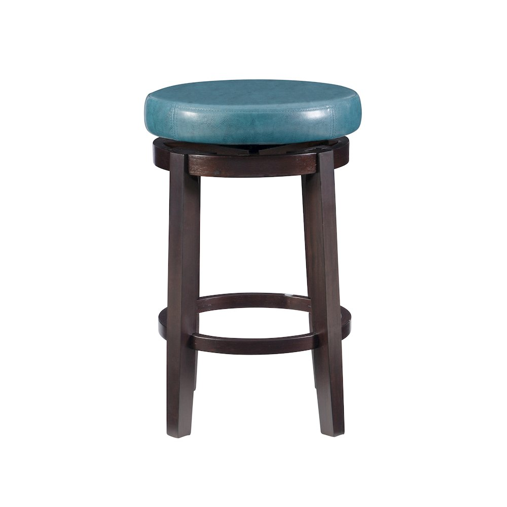 Start2Finish Maya Teal 24-inch counter stool with a sleek wooden frame and teal upholstered seat for modern kitchen seating.
