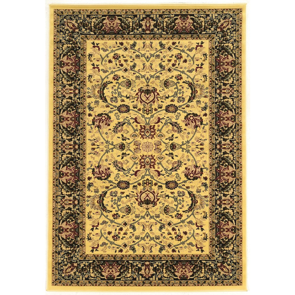 Start2Finish Persian Treasures Nain Cream 8x10 rug with intricate floral patterns and plush texture.