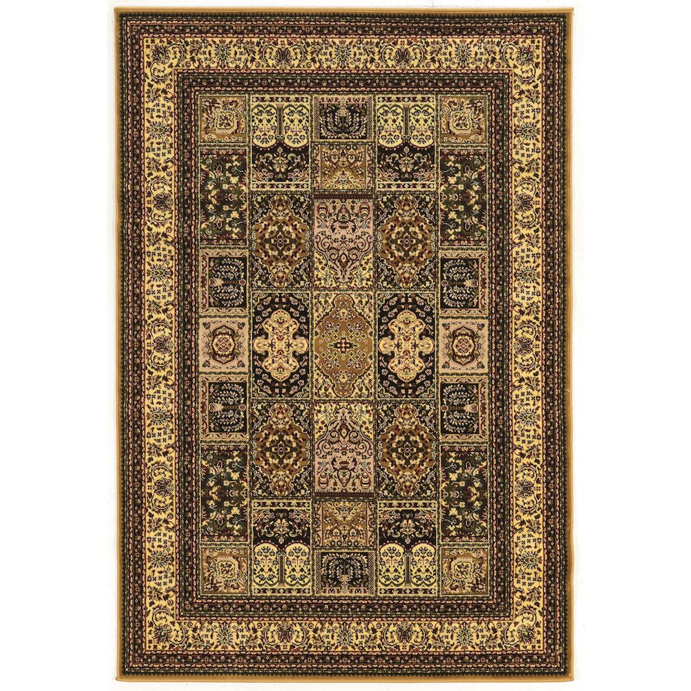 Start2Finish Persian Treasures Baktiyari cream rug with intricate patterns, 8x10 size, showcasing traditional design and craftsmanship.