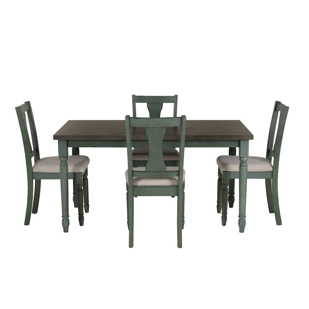 Willow 5-piece dining set by Start2Finish includes a table and four chairs with a modern wooden design.