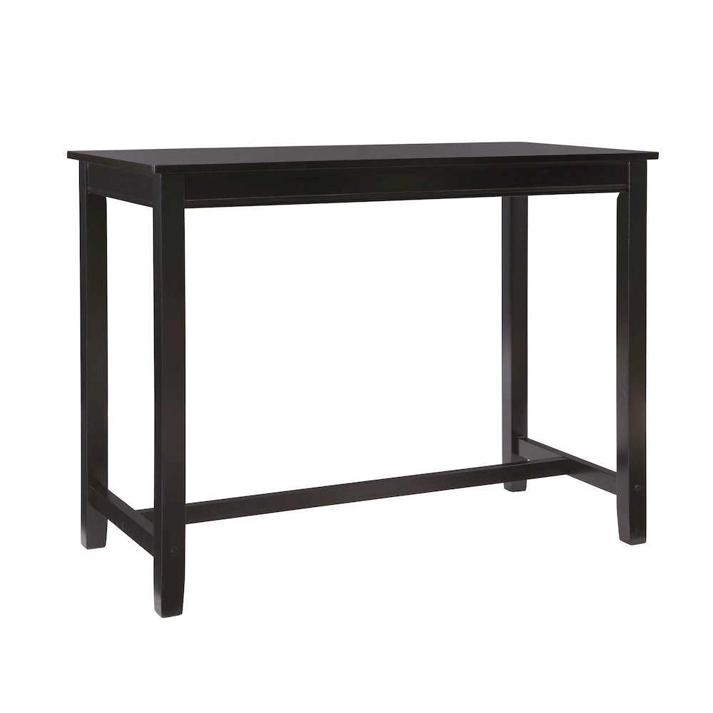 Black Claridge Counter Pub Table by Start2Finish, featuring a sturdy tabletop and sleek design for modern home or bar use.