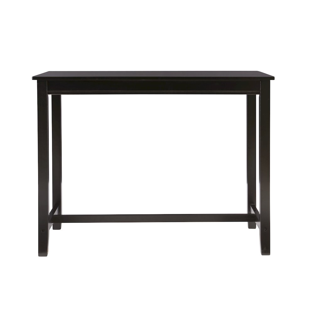 Black Claridge Counter Pub Table by Start2Finish, showing a sleek, modern furniture piece with a sturdy tabletop and metal base.