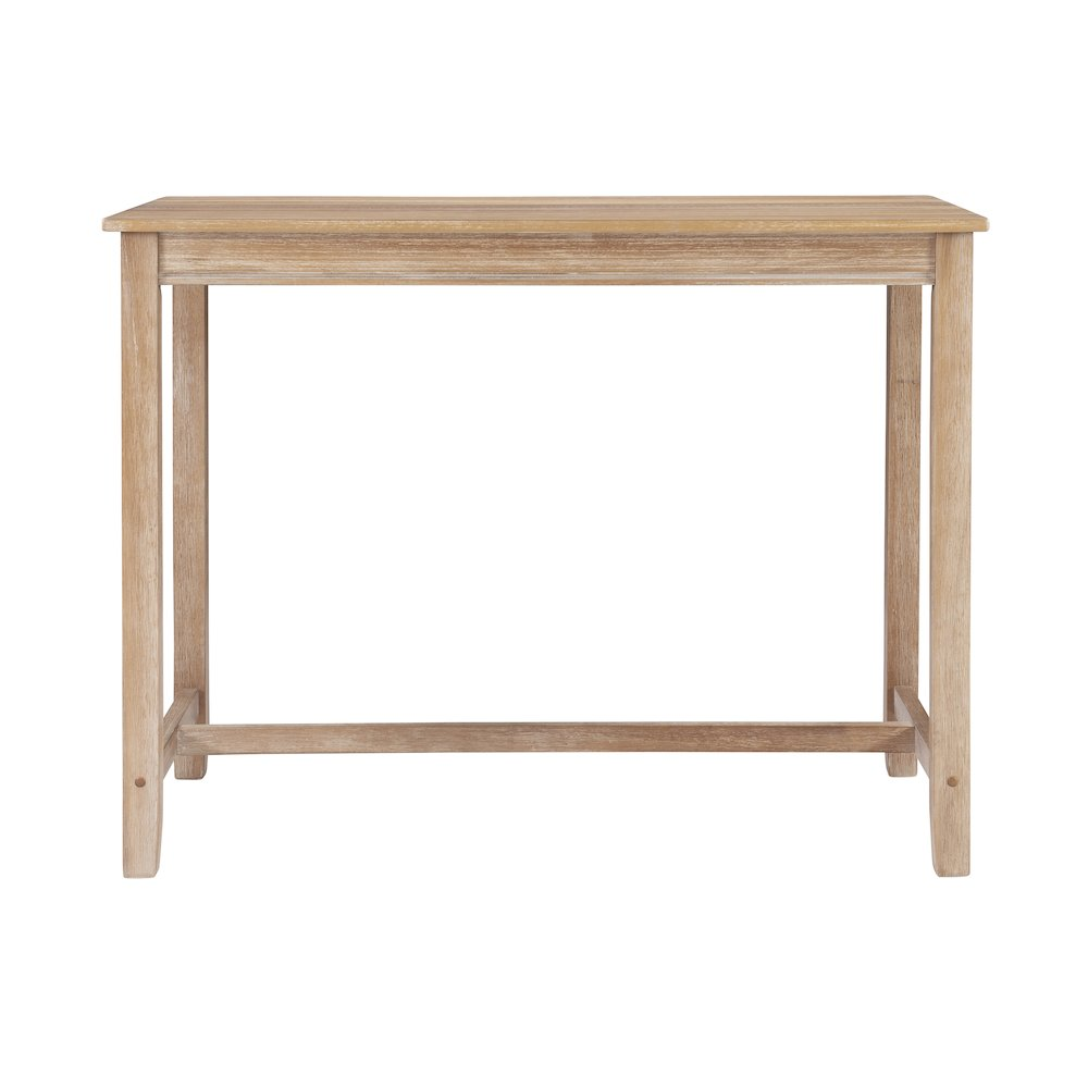 Start2Finish Claridge Counter Pub Table made of acacia wood, featuring a sturdy round tabletop and modern design.