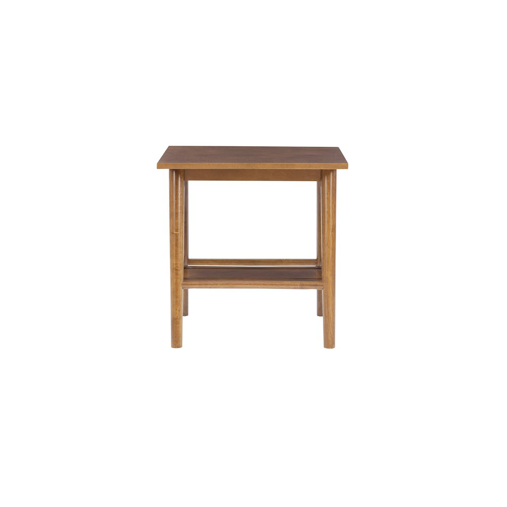 Start2Finish Charlotte End Table with wooden top and metal legs, modern living room accent furniture.