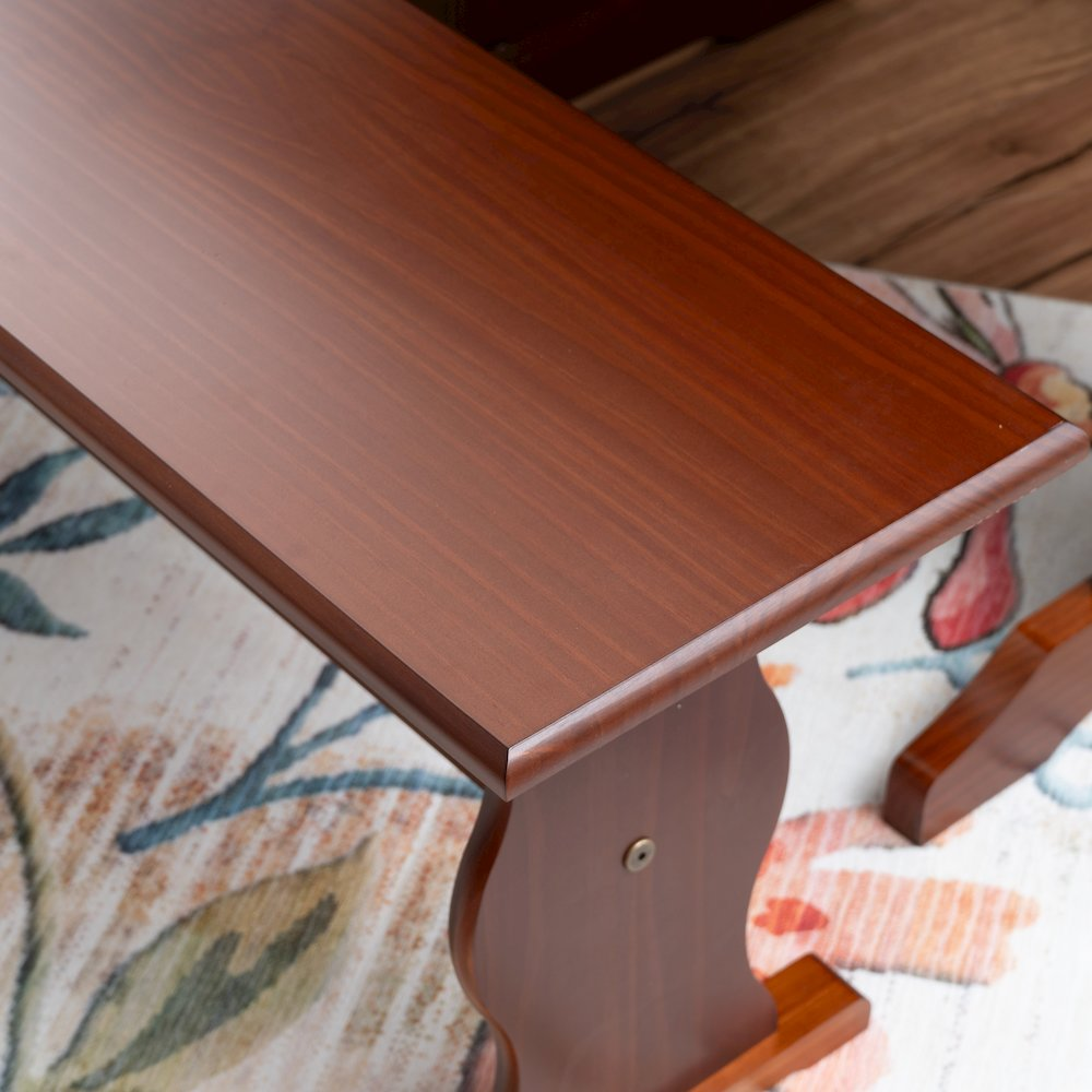 Start2Finish Chelsea Nook in walnut with sleek wooden design and compact shape, ideal for cozy reading or relaxation spaces.