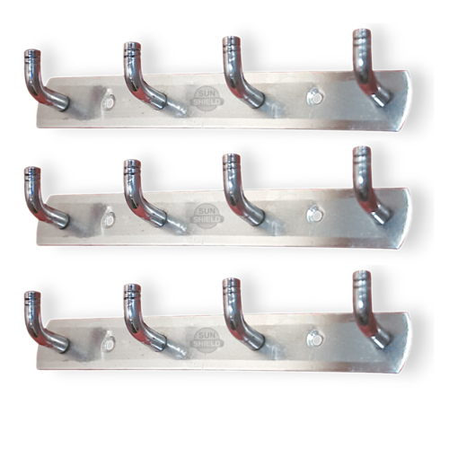Steel Cloth Hanger 4 Point Khunti L Type by Burgundy Alder, showing a sturdy steel hanger with four points for hanging clothes.