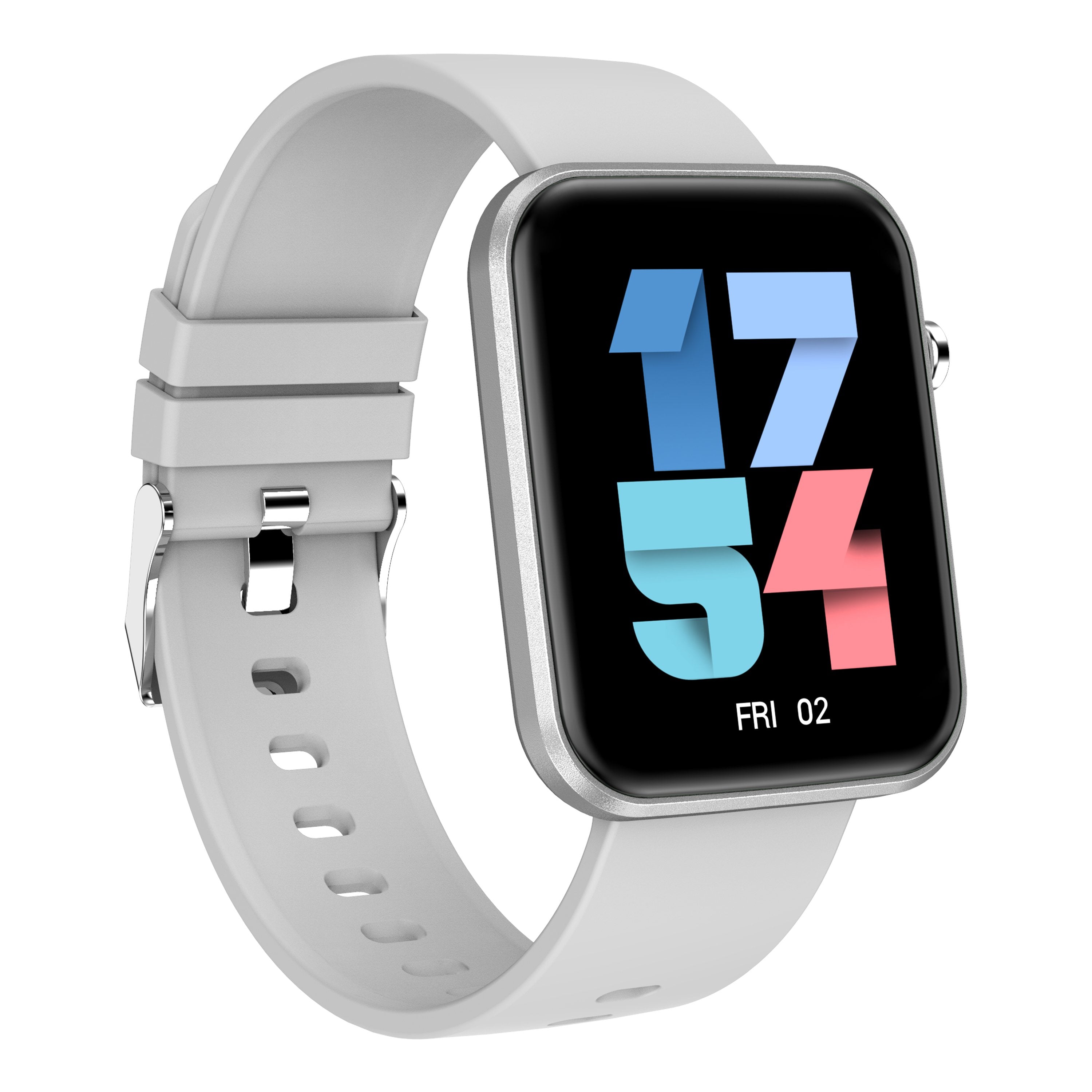 Salmon Lucky advanced smartwatch with three interchangeable bands and wellness activity tracker displayed on a sleek screen.