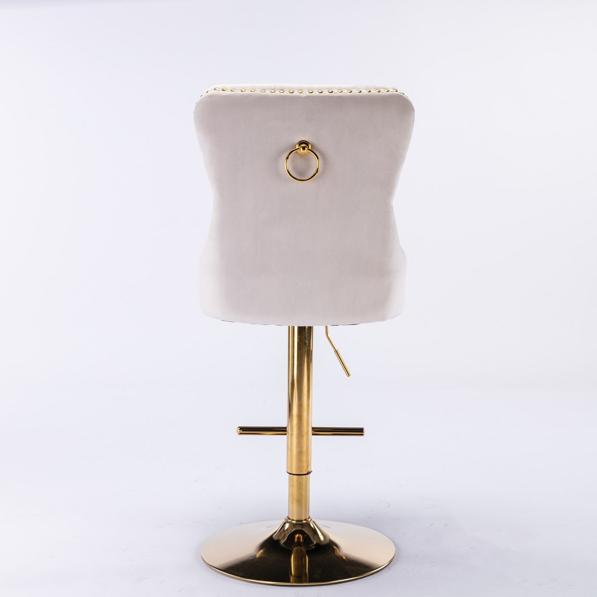 Set of 2 Start2Finish adjustable velvet bar stools with swivel, modern design, multiple colors, ideal for dining or kitchen seating.