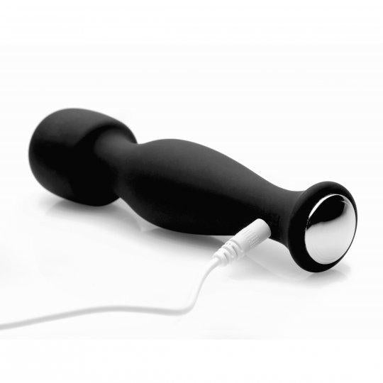Start2Finish Mighty Pleaser Powerful 10x Silicone Wand Massager, adult product with sleek design and flexible head for targeted stimulation.