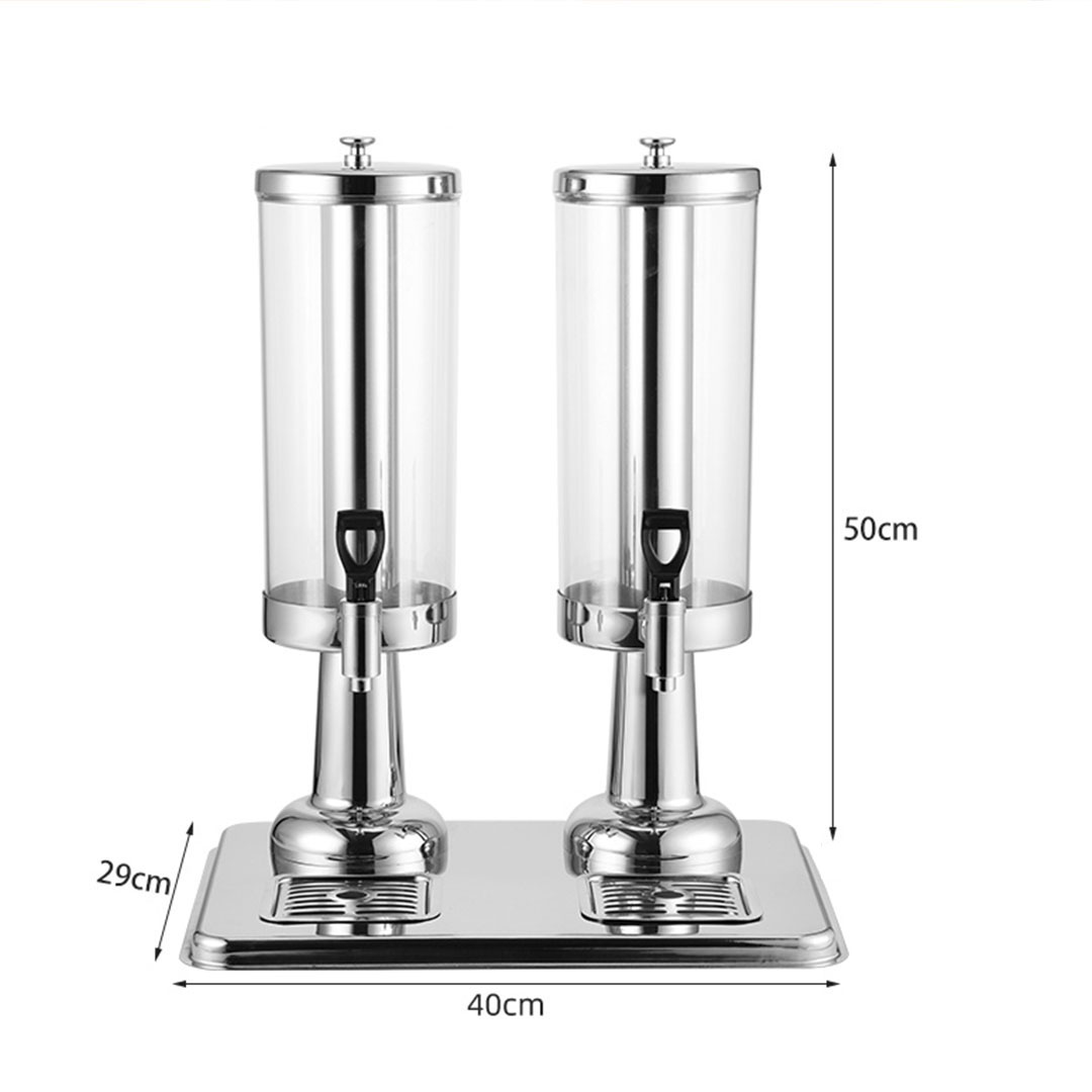 Clear SOGA 1.59-gallon dual ice dispenser cylinder by Start2Finish, with two separate compartments for ice storage and dispensing.