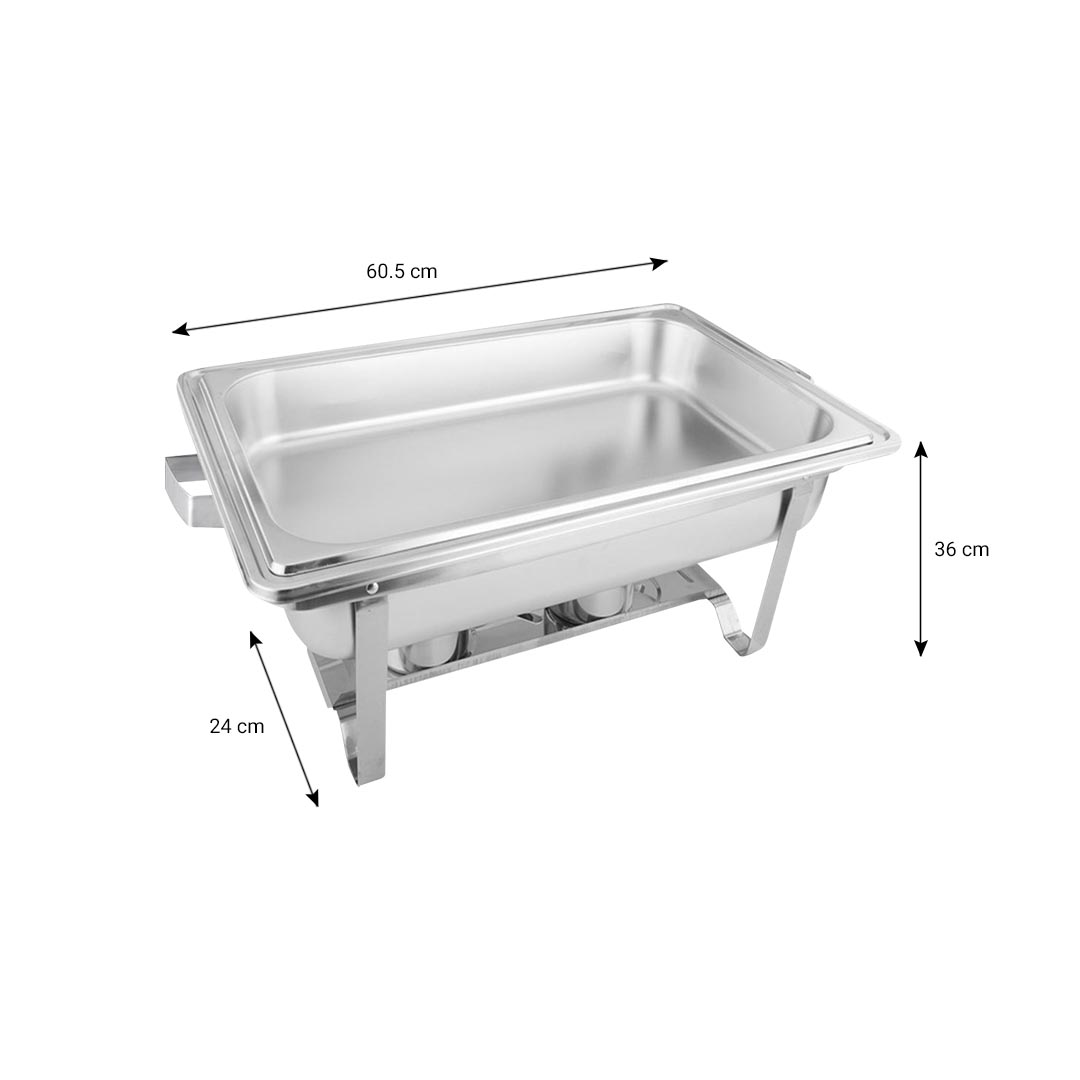 Start2Finish SOGA 2.38-gallon stainless steel chafing food warmer for catering, full-size home food warming dish.