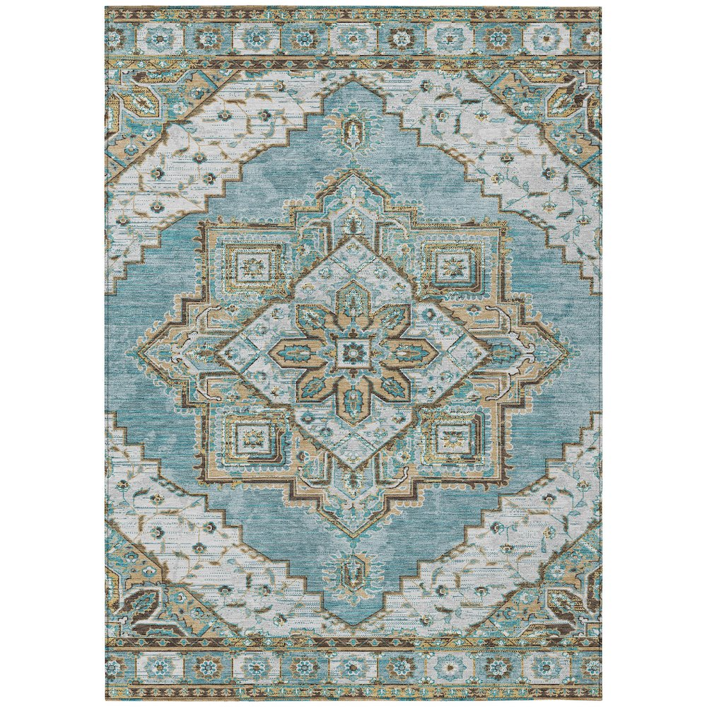 Start2Finish teal indoor/outdoor Chantille ACN2704 rug, 5&