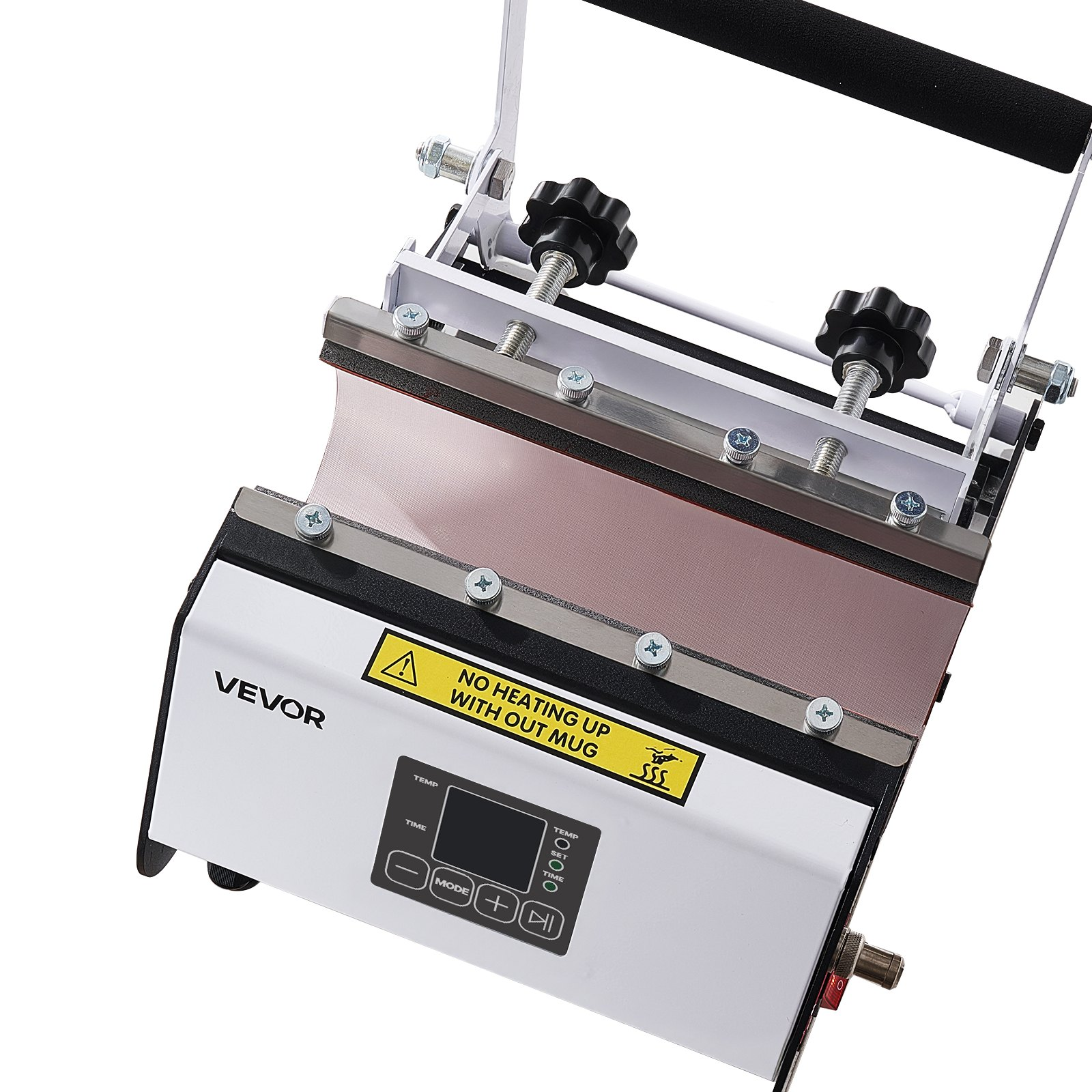 Start2Finish VEVOR tumbler heat press machine for 11-30 oz mugs with adjustable temp, timer, tape, and gloves for heat transfer.