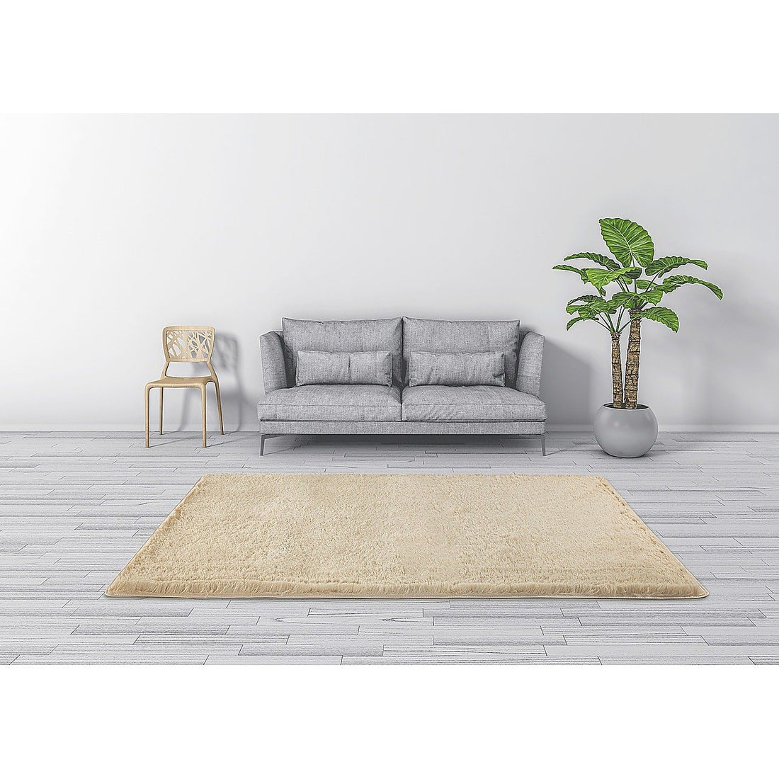 Large Magenta Danae shaggy floor rug in 230x160cm size, soft area carpet for bedroom or living room decor.