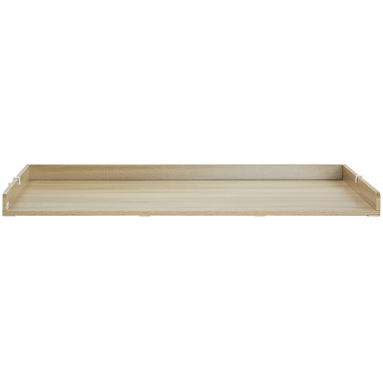 Start2Finish VEVOR wooden washer dryer countertop in oak, water-resistant with anti-slip pads for laundry room organization.