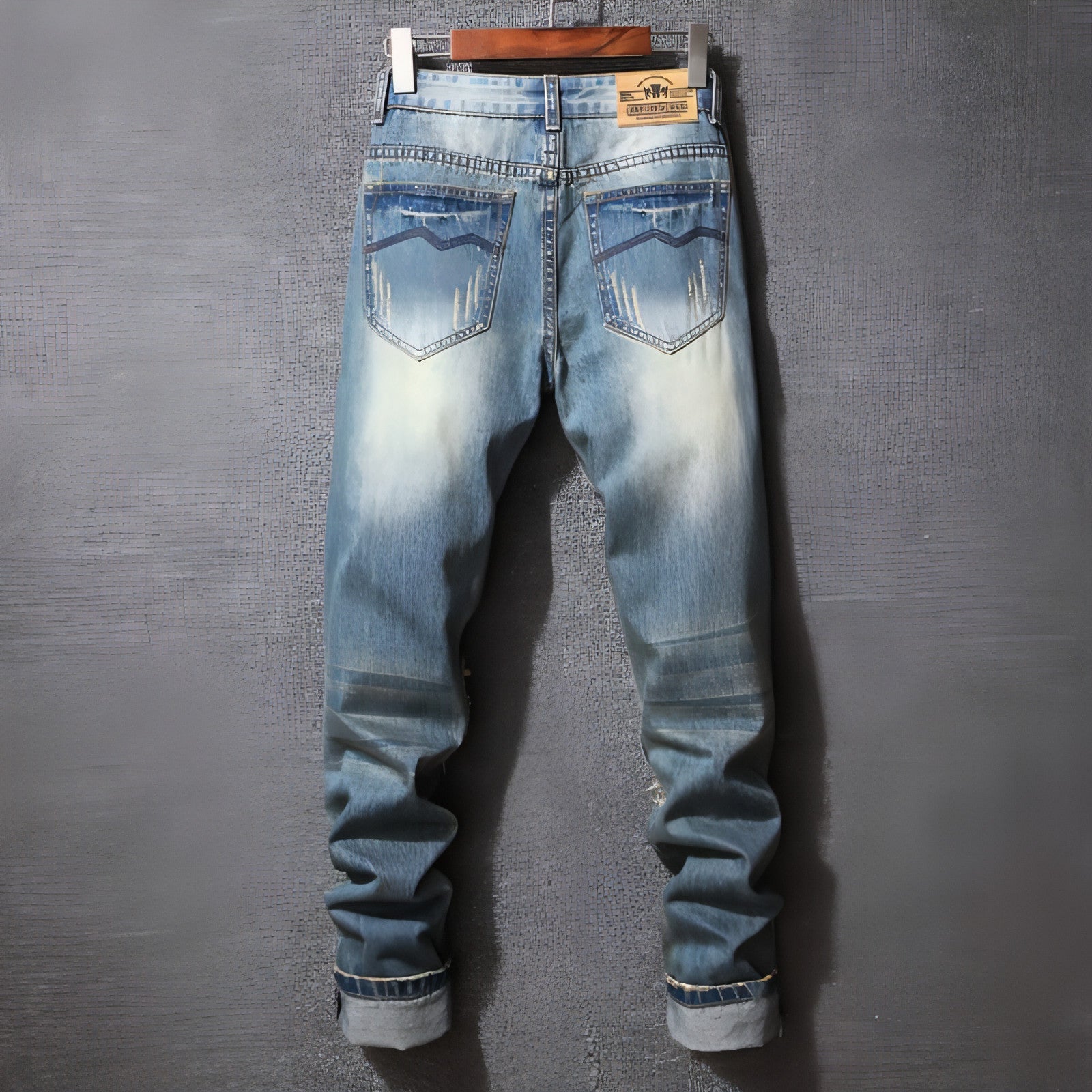 Carmine Juneberry UrbanRip™ Hong Kong Style Ripped Jeans, stylish denim pants with distressed detailing and a modern fit.