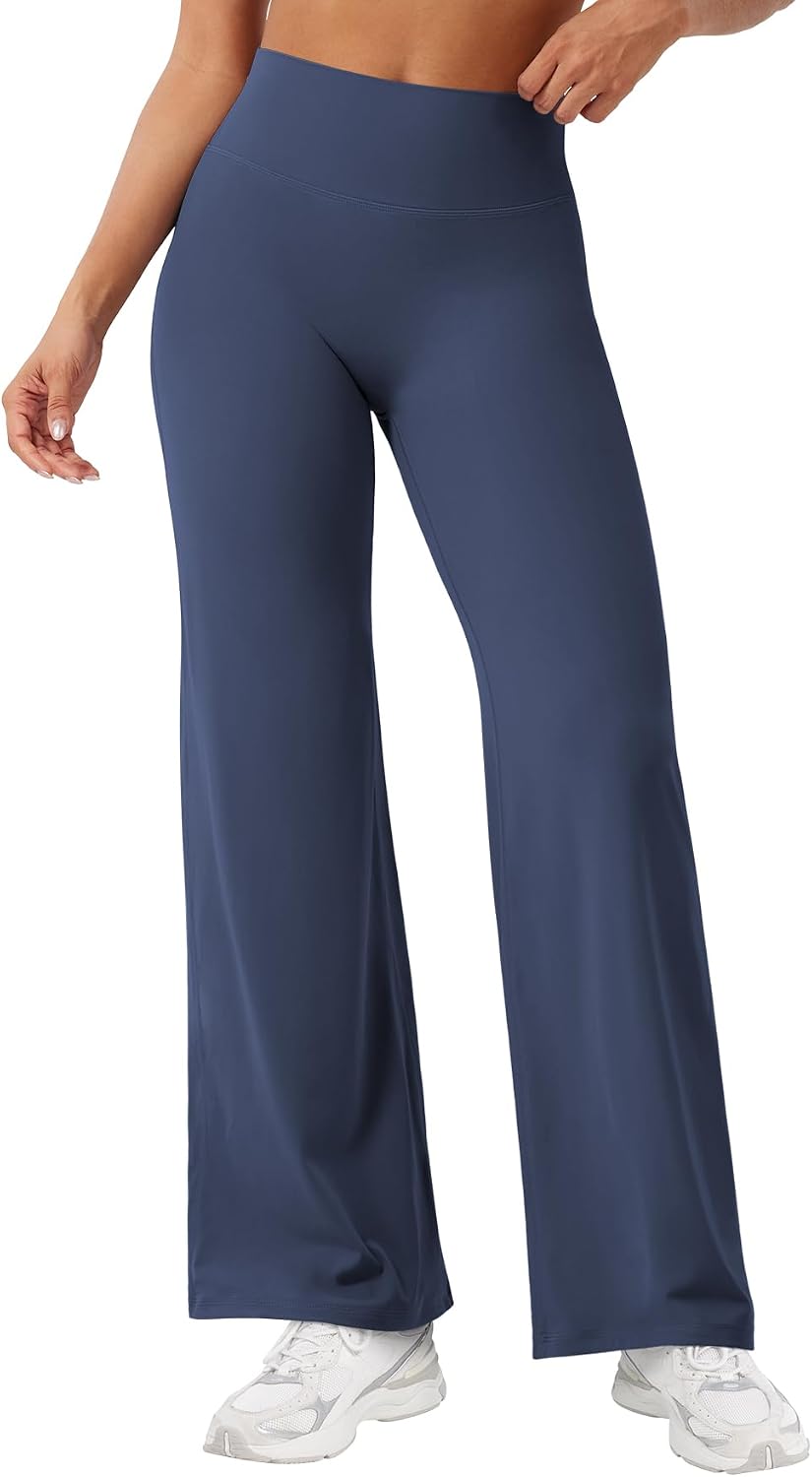 YEOREO Ease Workout Leggings Womens Straight Leggings Eddiy Gym Yoga Pants | 29"/31.5"/33"/35",No Front Seam,High Waist,Buttery,Booty Lifting,Wide Leg