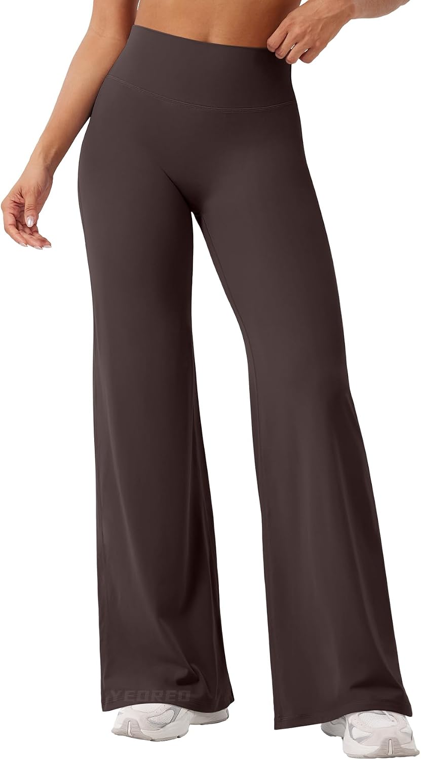 YEOREO Ease Workout Leggings Womens Straight Leggings Eddiy Gym Yoga Pants | 29"/31.5"/33"/35",No Front Seam,High Waist,Buttery,Booty Lifting,Wide Leg