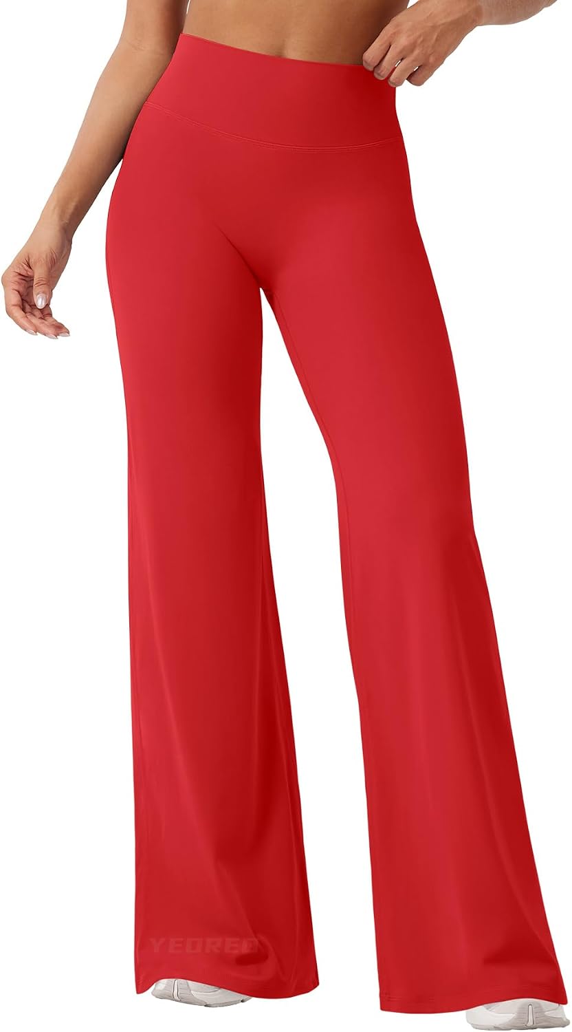 YEOREO Ease Workout Leggings Womens Straight Leggings Eddiy Gym Yoga Pants | 29"/31.5"/33"/35",No Front Seam,High Waist,Buttery,Booty Lifting,Wide Leg
