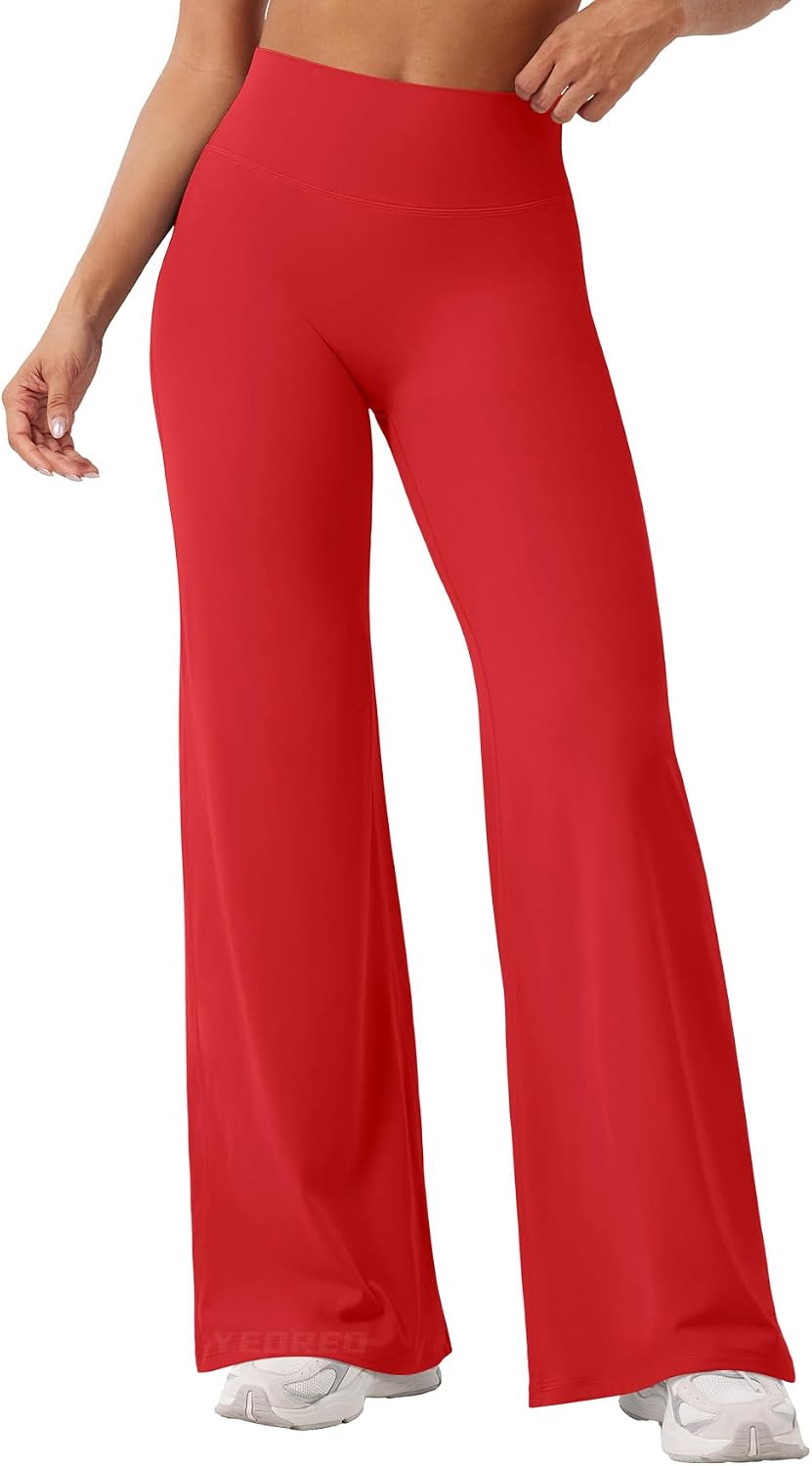 YEOREO Ease Workout Leggings Womens Straight Leggings Eddiy Gym Yoga Pants | 29"/31.5"/33"/35",No Front Seam,High Waist,Buttery,Booty Lifting,Wide Leg