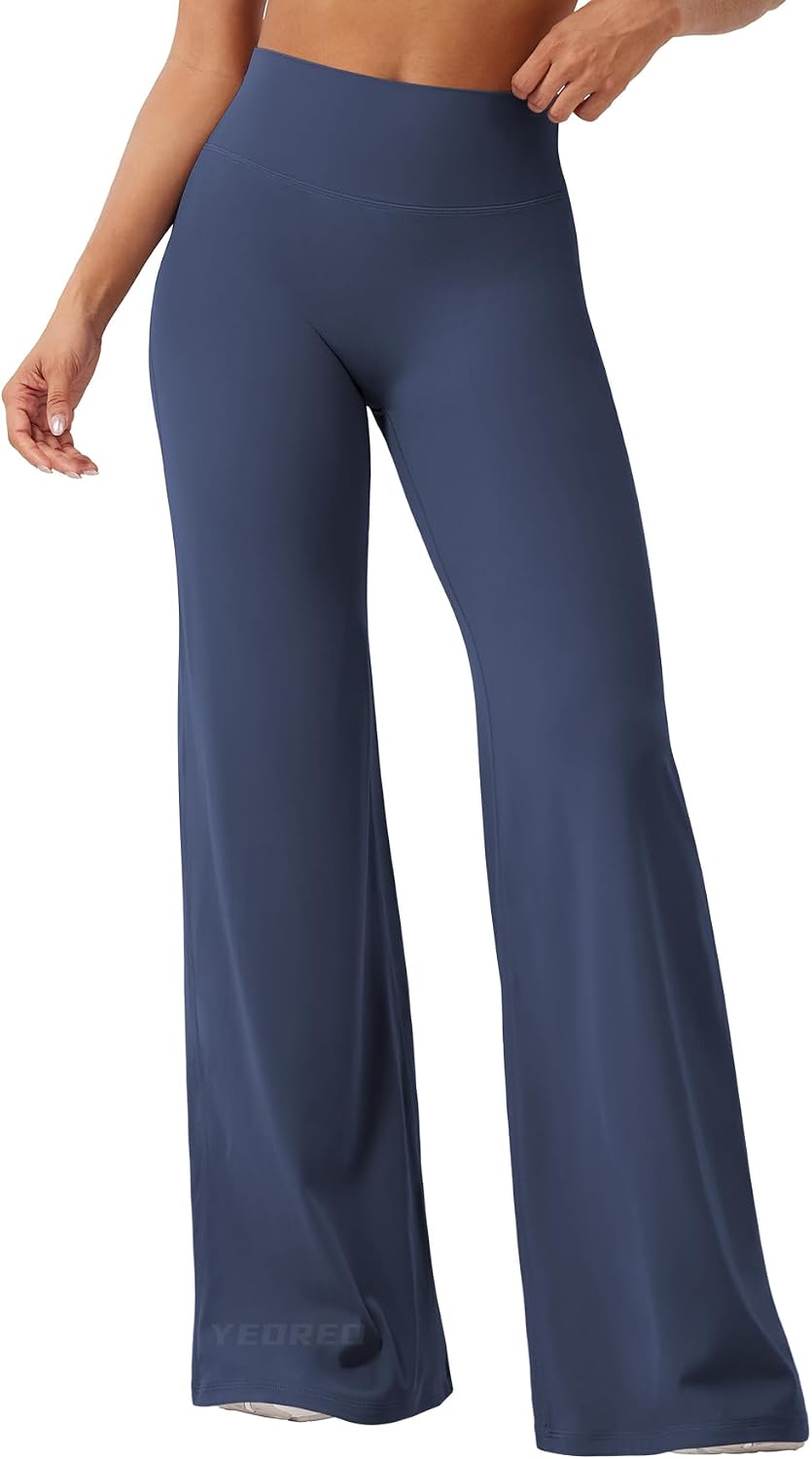 YEOREO Ease Workout Leggings Womens Straight Leggings Eddiy Gym Yoga Pants | 29"/31.5"/33"/35",No Front Seam,High Waist,Buttery,Booty Lifting,Wide Leg