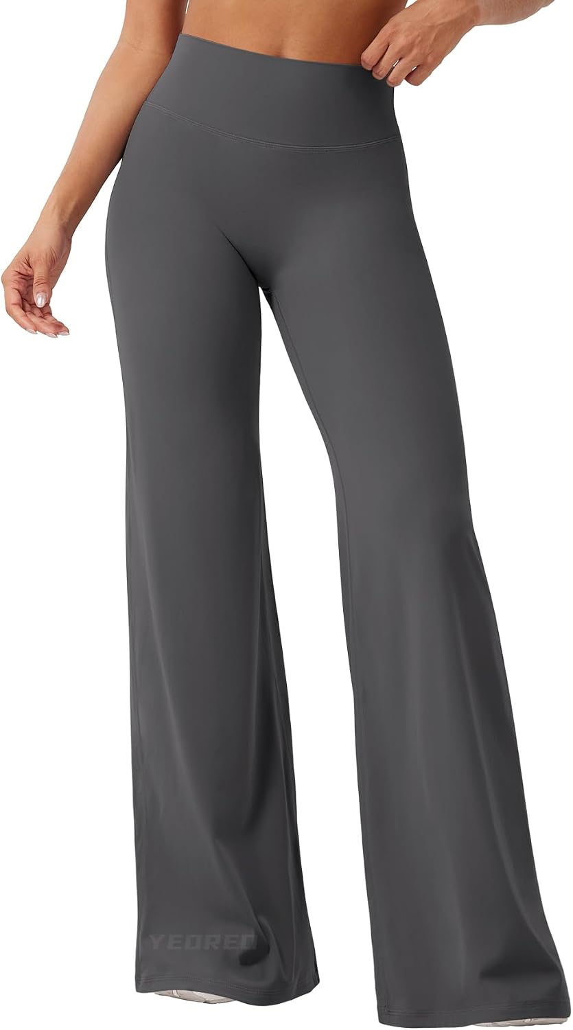 YEOREO Ease Workout Leggings Womens Straight Leggings Eddiy Gym Yoga Pants | 29"/31.5"/33"/35",No Front Seam,High Waist,Buttery,Booty Lifting,Wide Leg