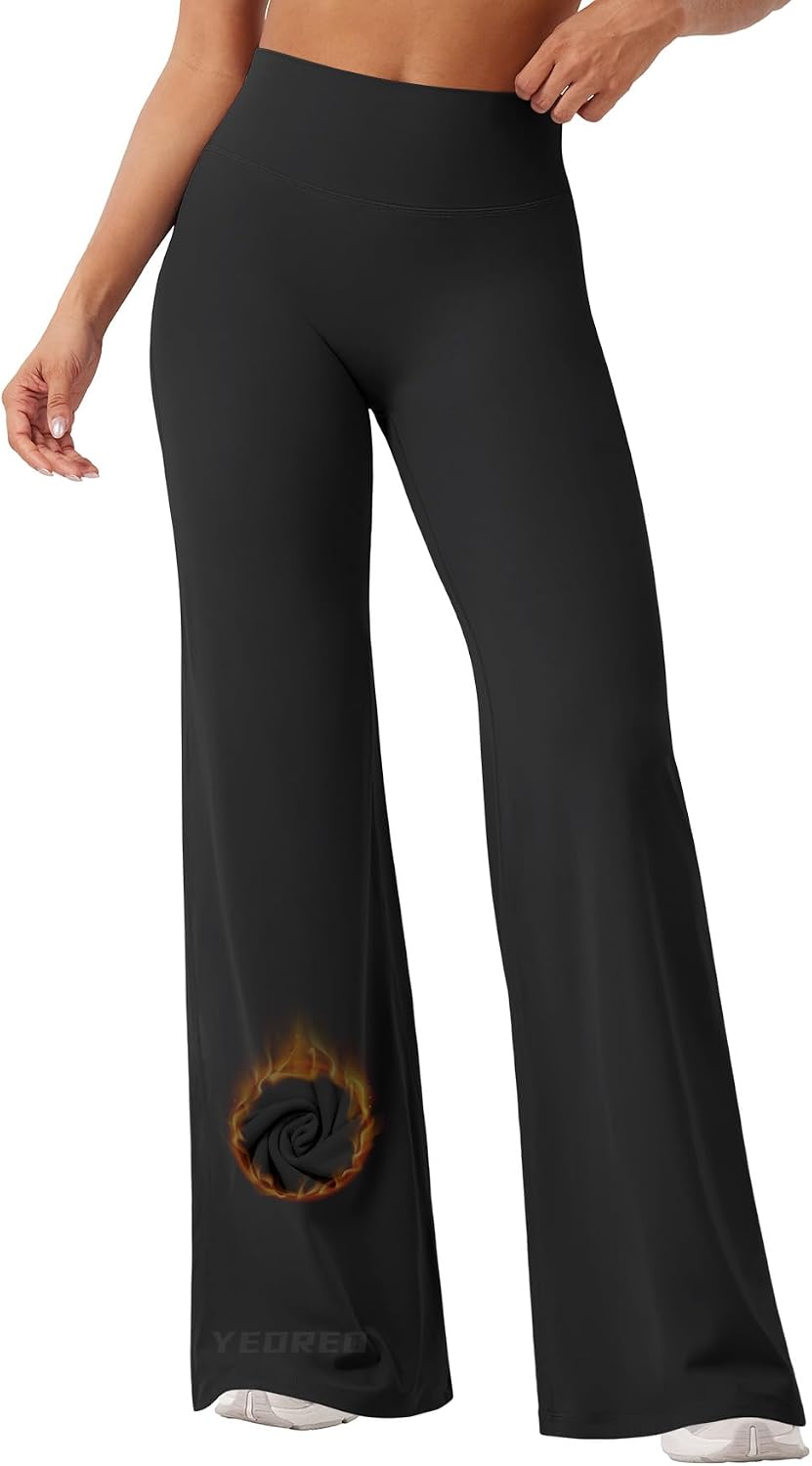 YEOREO Ease Workout Leggings Womens Straight Leggings Eddiy Gym Yoga Pants | 29"/31.5"/33"/35",No Front Seam,High Waist,Buttery,Booty Lifting,Wide Leg