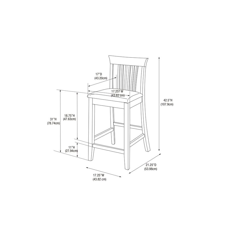 Start2Finish Triena 30-inch craftsman-style bar stool with wooden seat and metal frame, ideal for kitchen or bar area.