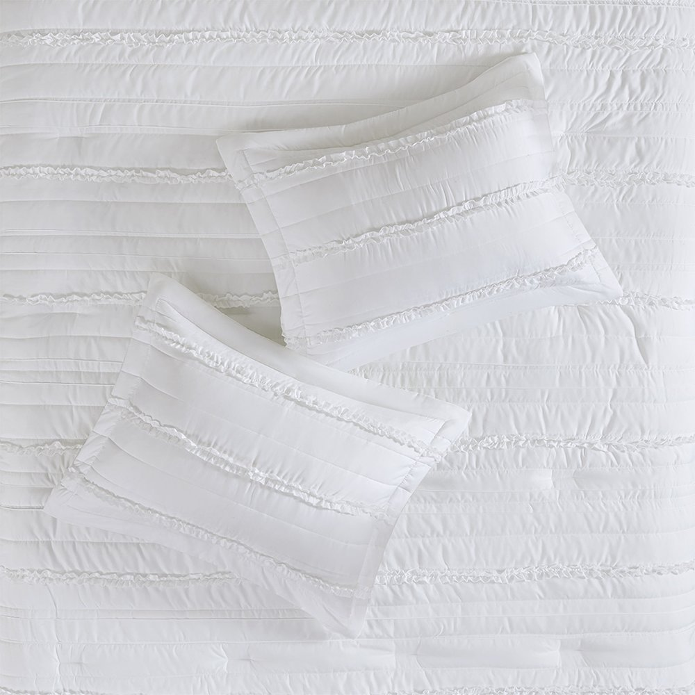 Start2Finish 5-piece comforter bedding set with matching pillow shams and decorative pillows on a neatly made bed.